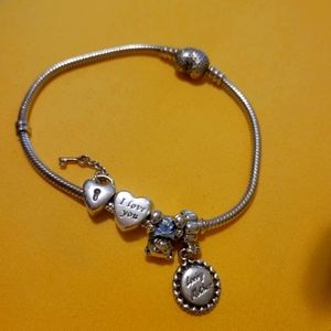 Pandora bracelet with charms